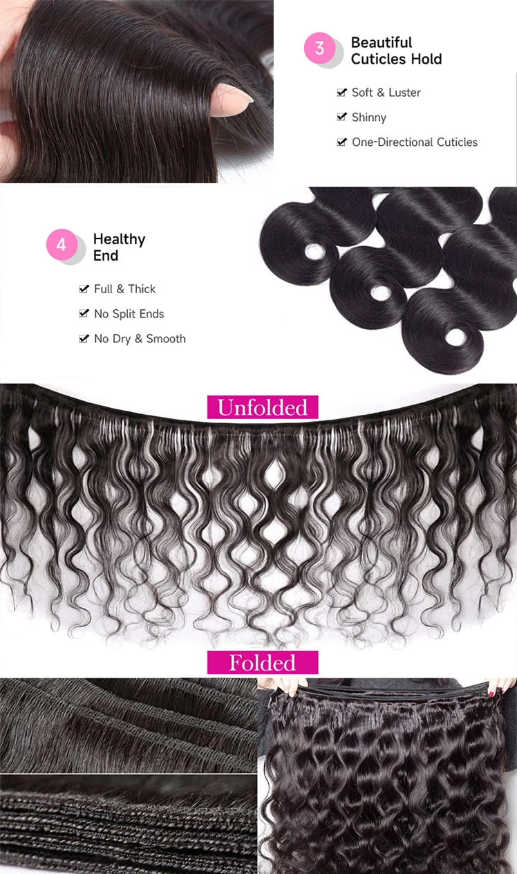 Brazilian Body Wig Bundles With Closure Super Double Drawn Straight Virgin Cuticle Aligned Hair GS Curly Human Hair Bundles Her Majesty Bundles
