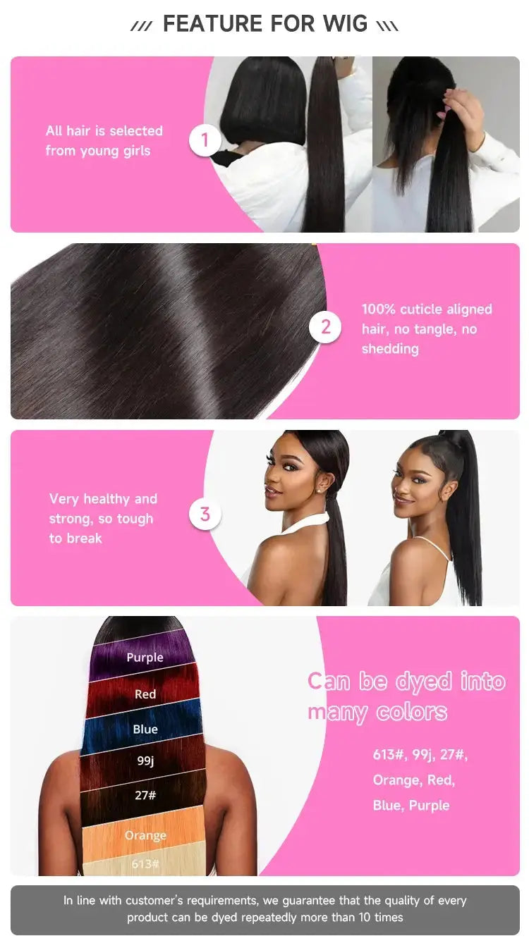 3 Bundles + 1 Free HD Closure Deal 100% Virgin Human Hair Bundles Her Majesty Bundles