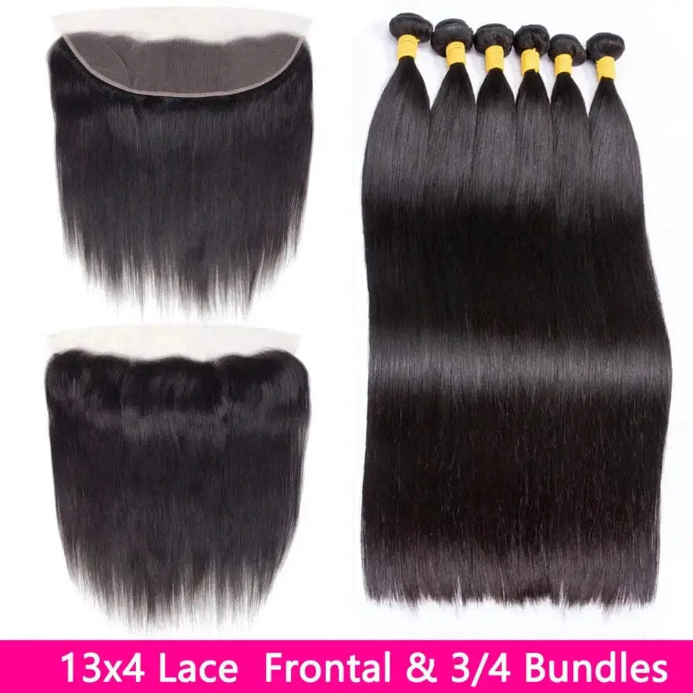 3 Bundles + 1 Free HD Closure Deal 100% Virgin Human Hair Bundles Her Majesty Bundles