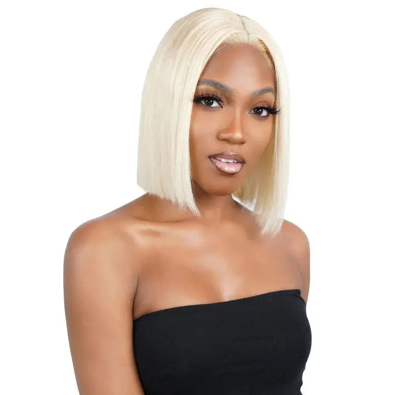 Straight blonde wig