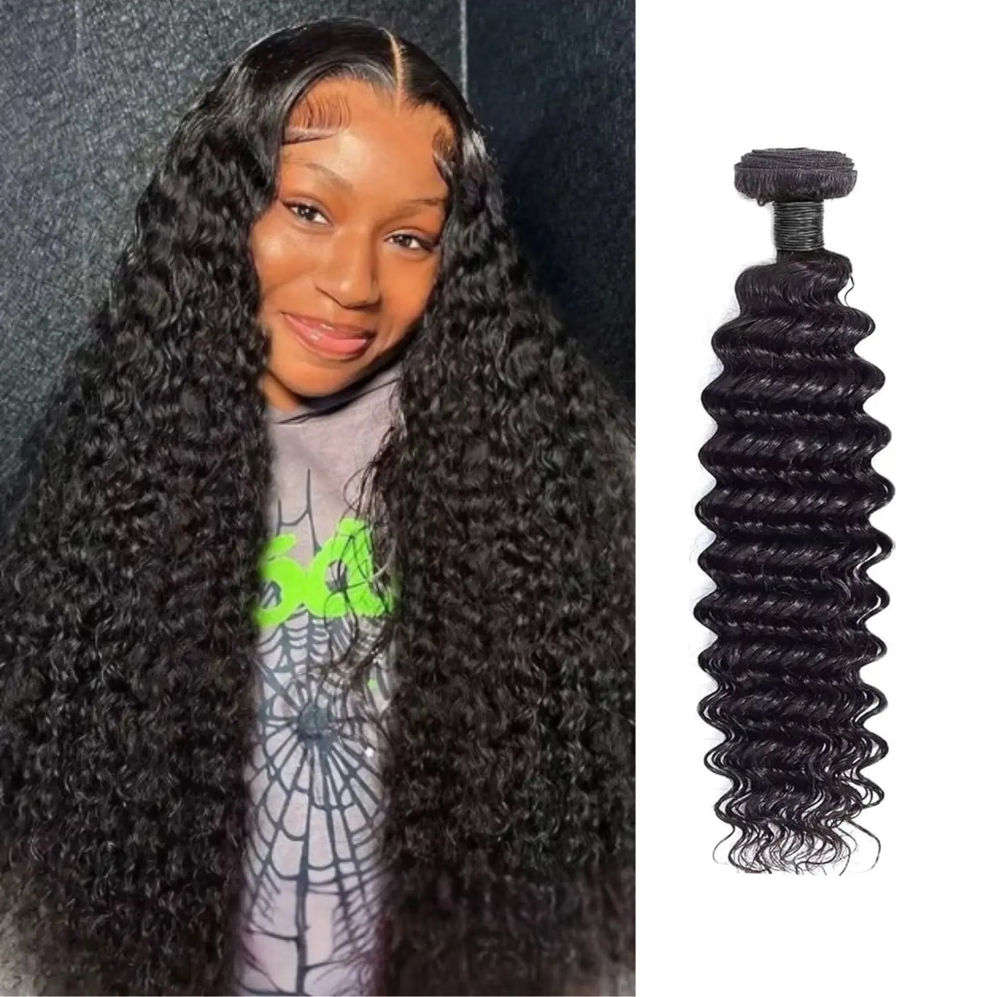 Brazilian Deep Wave Hair extensions- Deep wave hair bundles