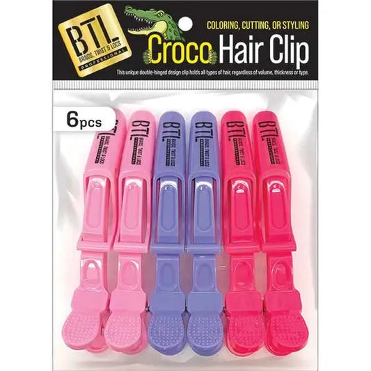 Btl Croco Hair Clip Black/Assort Colors