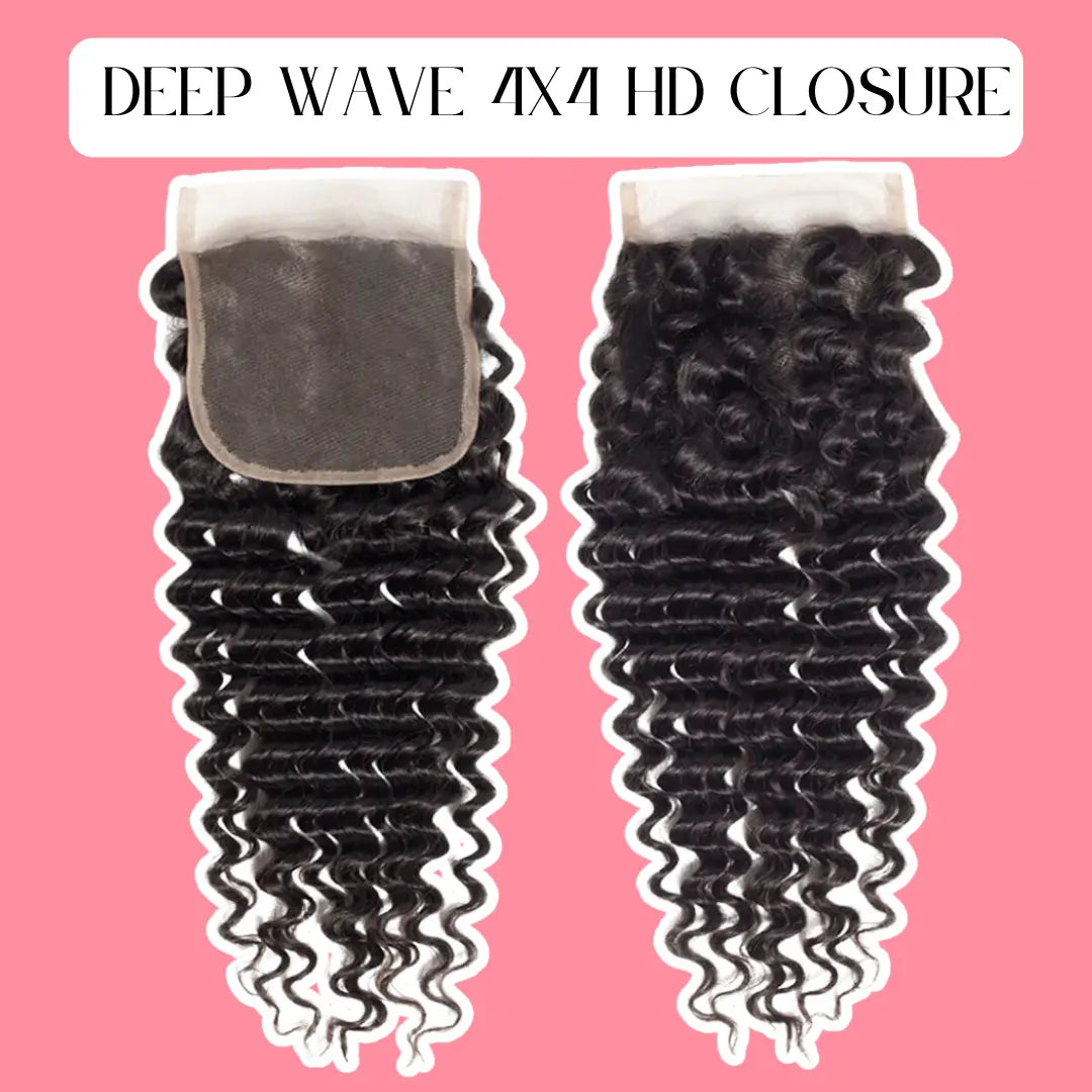 Brazilian Deep Wave 4x4 HD Closure
