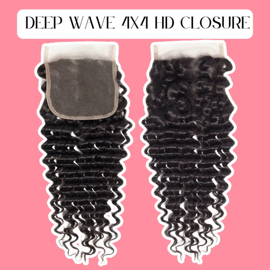 Brazilian Deep Wave 4x4 HD Closure