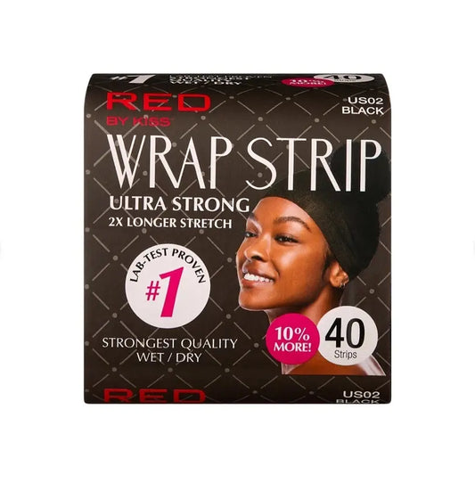 Kiss Red Wrap Strips Black